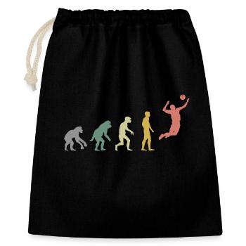Retro volley-ball Evolution Beach Volley Vintage - Sac cadeau 40 x 50 cm - noir - Devant
