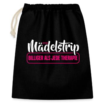 Mädelstrip 2026 Girls Trip Mädelstour Mädlstrip - Geschenkbeutel aus Baumwolle (40 x 50 cm) - Schwarz - Vorne