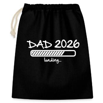 PAPA 2026 Chargement des invitations de bébé de grossesse - Papa - Sac cadeau 40 x 50 cm - noir - Devant