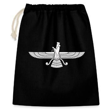 Faravahar Wing Symbol Persia - Gift Bag 40 x 50 cm - black - Front
