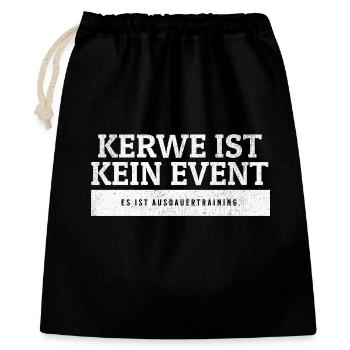 SARCASM - Kerwe is endurance training. - Gift Bag 40 x 50 cm - black - Front