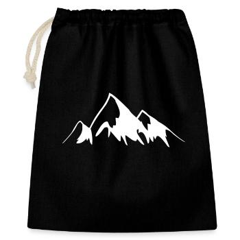 Montagnes - Pics - Sac cadeau 40 x 50 cm - noir - Devant