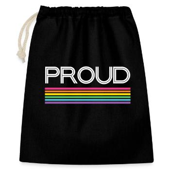 Pride Month LGBT - Stolz! - Geschenkbeutel aus Baumwolle (40 x 50 cm) - Schwarz - Vorne