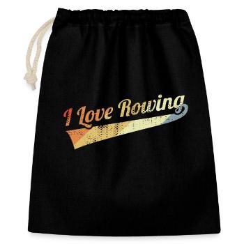 I like rowing - Gift Bag 40 x 50 cm - black - Front