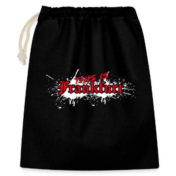 Frankfurt Fans - Geschenkbeutel aus Baumwolle (40 x 50 cm) - Schwarz - Vorne