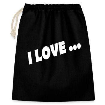 I LOVE ... - Gift Bag 40 x 50 cm - black - Front