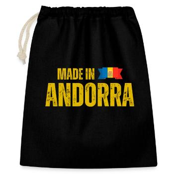 Made in Andorran, fierté andorrane - Sac cadeau 40 x 50 cm - noir - Devant