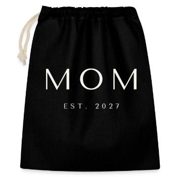 MOM Fondée en 2027 - Sac cadeau 40 x 50 cm - noir - Devant