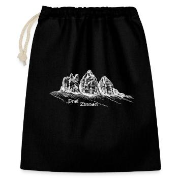 Les « trois sommets » du Tyrol du Sud - Sac cadeau 40 x 50 cm - noir - Devant