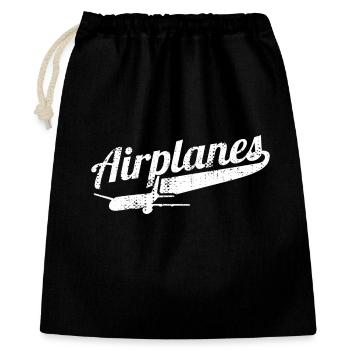 Airplanes - Gift Bag 40 x 50 cm - black - Front