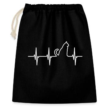 Cat Pulse Line - Gift Bag 40 x 50 cm - black - Front