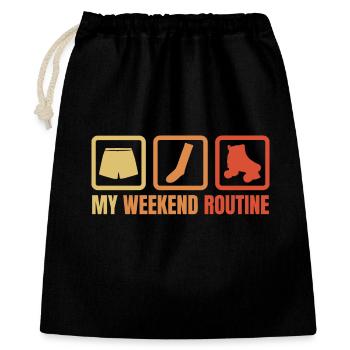 Week-end avec patins à roulettes - Sac cadeau 40 x 50 cm - noir - Devant