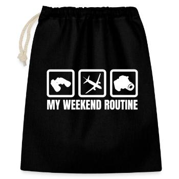 Airplane Lovers Weekend - Gift Bag 40 x 50 cm - black - Front