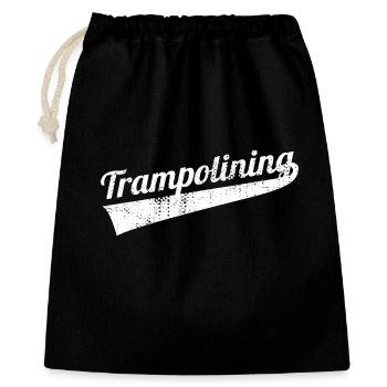 Lustiges Trampolinspringen - Geschenkbeutel aus Baumwolle (40 x 50 cm) - Schwarz - Vorne