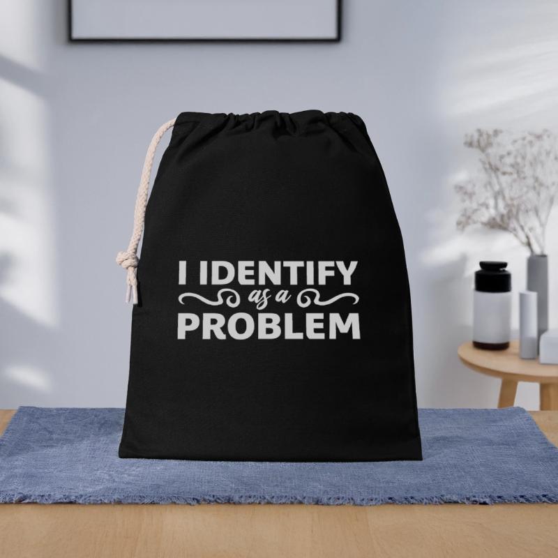 I Identify as a Problem Statement Cheeky Rebellious Gift Bag 40 x 50 cm