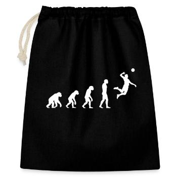 Evolution Volleyball - Geschenkbeutel aus Baumwolle (40 x 50 cm) - Schwarz - Vorne