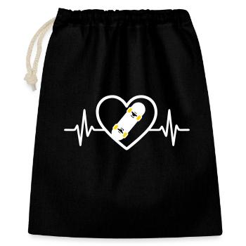 Skateboard Cœur Sport Urbain Street Passion - Sac cadeau 40 x 50 cm - noir - Devant