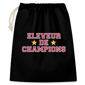 Eleveur de Champions - Sac cadeau 40 x 50 cm - noir - Devant