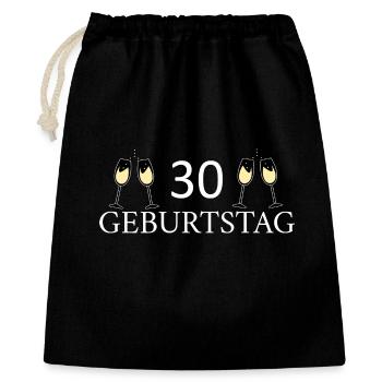 30th birthday 30 years - Gift Bag 40 x 50 cm - black - Front