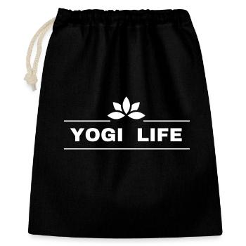 Yogi life - Sac cadeau 40 x 50 cm - noir - Devant