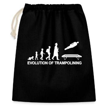 Evolution Trampolinist - Geschenkbeutel aus Baumwolle (40 x 50 cm) - Schwarz - Vorne