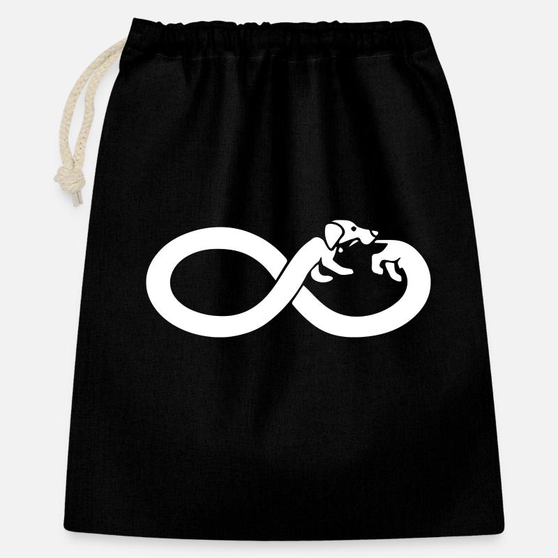 Dachshund Infinity - Gift Bag 40 x 50 cm - black