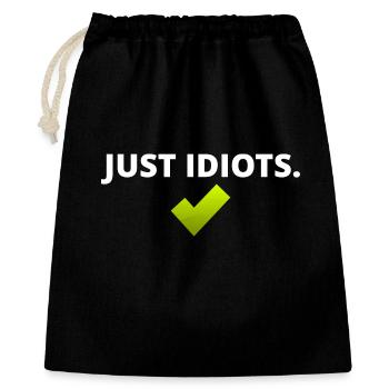 Conception juste idiote - Sac cadeau 40 x 50 cm - noir - Devant