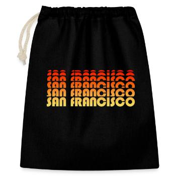 San Francisco Gradient Sunset - Gift Bag 40 x 50 cm - black - Front