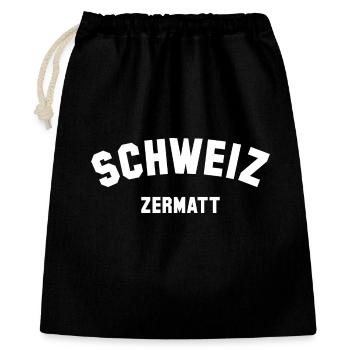 ZERMATT Schweiz Switzerland - Gift Bag 40 x 50 cm - black - Front