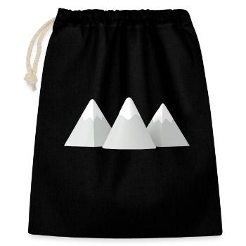 Minimalist 3D Snowy Mountains - Gift Bag 40 x 50 cm - black - Front