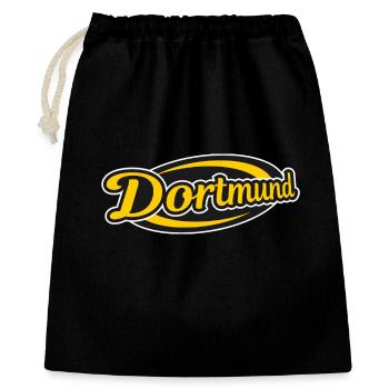 Logo rétro de Dortmund Imprimé - Sac cadeau 40 x 50 cm - noir - Devant