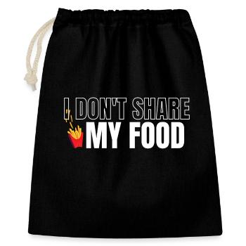 Don't Share My Food - Gift Bag 40 x 50 cm - black - Front