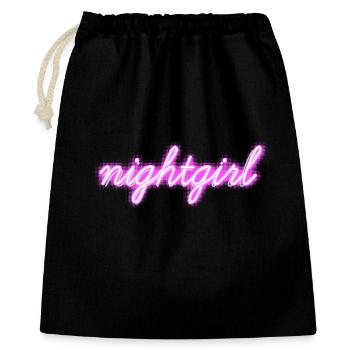 Fille de nuit - Sac cadeau 40 x 50 cm - noir - Devant
