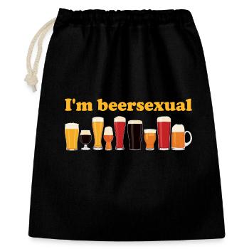 Je suis Beersexual Boire de la bière Amateurs de bière - Sac cadeau 40 x 50 cm - noir - Devant