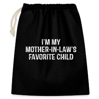Funny Mother In Law Favorite Child Quote - Gift Bag 40 x 50 cm - black - Front