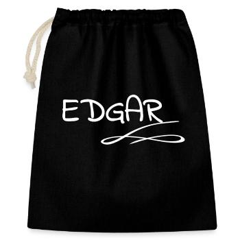 Edgar en tant que nom - Sac cadeau 40 x 50 cm - noir - Devant