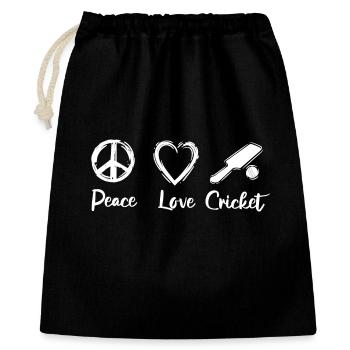 Peace Love Cricket - Gift Bag 40 x 50 cm - black - Front