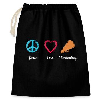 Peace Love Cheerleading - Gift Bag 40 x 50 cm - black - Front