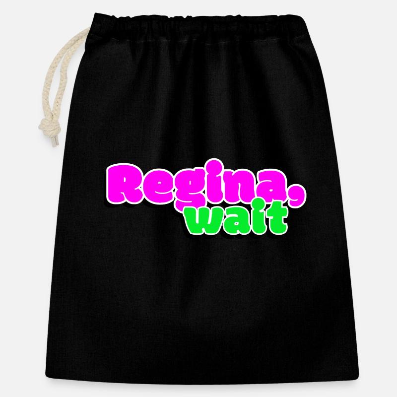Königin, warte - Geschenkbeutel aus Baumwolle (40 x 50 cm) - Schwarz