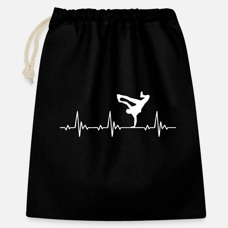 Streetdance breakdance heartbeat frequency pulse - Gift Bag 40 x 50 cm - black
