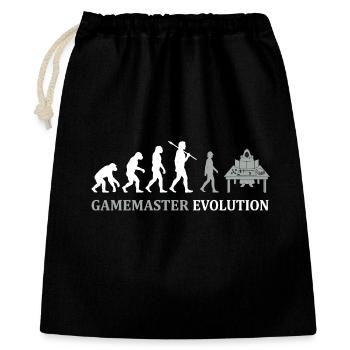 Gamemaster Evolution – Tabletop RPG Design - Geschenkbeutel aus Baumwolle (40 x 50 cm) - Schwarz - Vorne