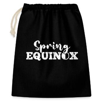 Frühlings-Tagundnachtgleiche Frohe Ostern Ostara-März Tagundnachtgleiche - Geschenkbeutel aus Baumwolle (40 x 50 cm) - Schwarz - Vorne