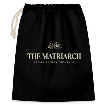 Logo de la matriarche : style botanique - Sac cadeau 40 x 50 cm - noir - Devant