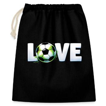 Love of Football Round Ball Design - Gift Bag 40 x 50 cm - black - Front