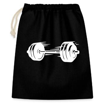Barbell Symbol Dumbbells - Gift Bag 40 x 50 cm - black - Front