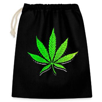 Cannabis weed Cannabis leaf stoned stoner stoner - Gift Bag 40 x 50 cm - black - Front
