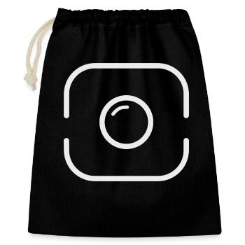 Photographie Appareil photo Logo Photographe Beanie - Sac cadeau 40 x 50 cm - noir - Devant