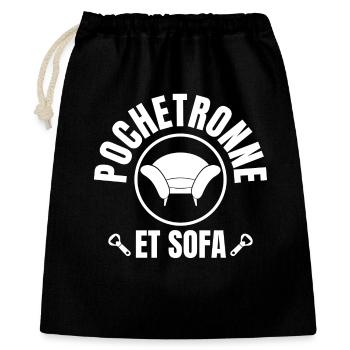 bière, apéritif, alcool - Sac cadeau 40 x 50 cm - noir - Devant