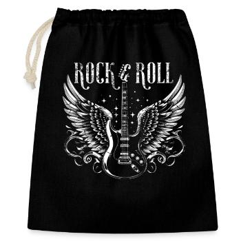 Rock & Roll Guitar - Geschenkbeutel aus Baumwolle (40 x 50 cm) - Schwarz - Vorne