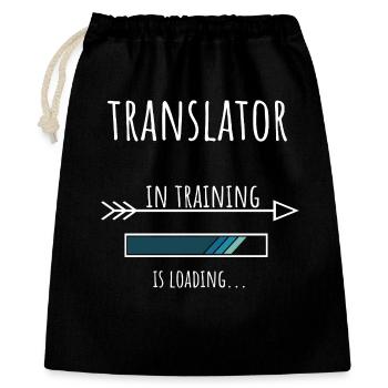 Traducteur Don Profession Éducation - Sac cadeau 40 x 50 cm - noir - Devant
